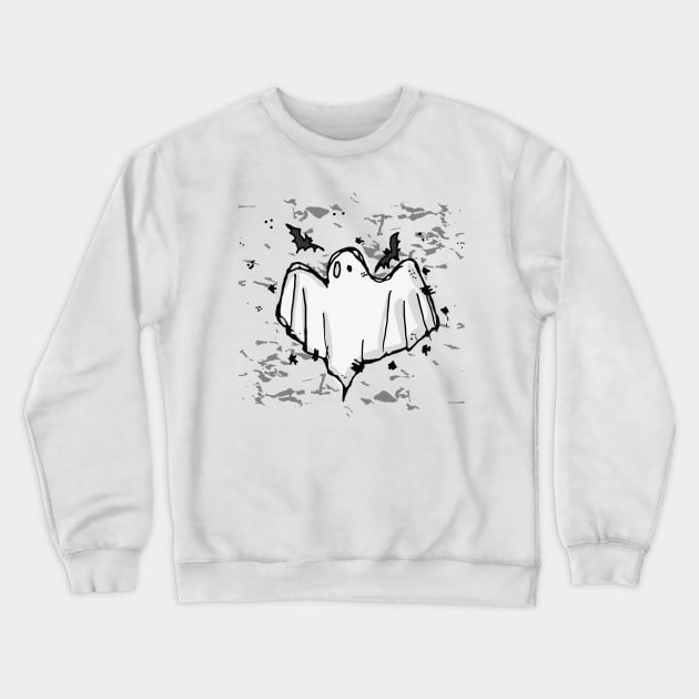 ghost sketch Crewneck Sweatshirt by linespace-001